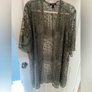 Torrid Olive Lace Kimono